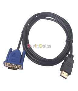 10 Pcs 1.8m 6Ft HDMI Male to VGA HD-15 15Pin Male Adapter Cable Cord for DVD HDTV PS3