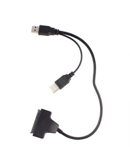 USB 3.0 to 7+15P SATA 3.0 III HDD SSD Adapter Cable 12V DC Jack for 3.5" HDD SSD + 50Pcs 2 Pin Battery Connector