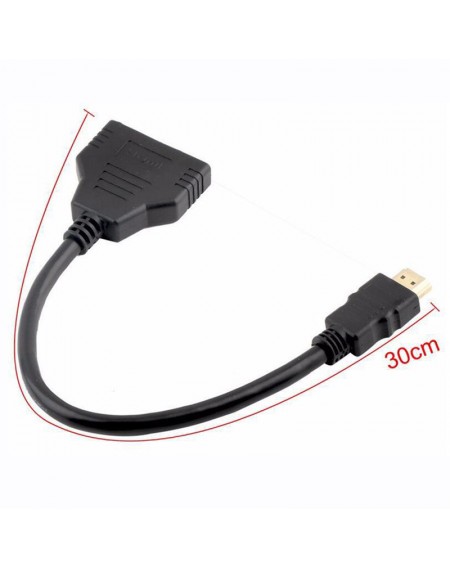 1080P HDMI Port Male To 2 Female 1 In 2 Out Splitter Cable Adapter Converter
