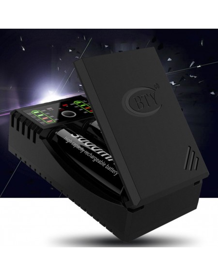 BTY-V202+ Ni-MH Ni-CD Li-ion battery charger Smart fast charging AA AAA 18650 16340 14500 Battery Charger USB Output