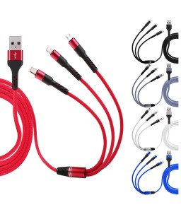 3in1 USB Charger Cable For iPhone X 5 6 7 8 Android Micro USB Cable Type C For Samsung Xiaomi Mobile Phone USB Data Cable