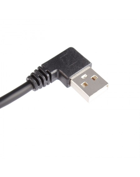 Micro USB B Male Right Angle To USB 2.0 Male Up Angle Data Cable Cord