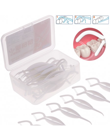 FAWN MUM 25PCS New Disposable Dental Flosser Interdental Brush Teeth Stick Toothpicks Floss Pick Oral Care